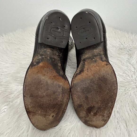 VTG 70s Tony Lama Men’s Brown Embroidered Western Cowboy Boots Sz Code 5110 /11E - Picture 8 of 12